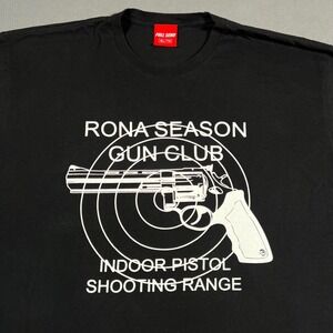 Full Send T-Shirt Rona Season Gun‎ Club Indoor Pistol Range Black XL Nelk Boys